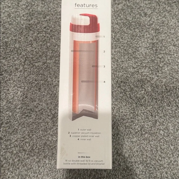 Tesla Red and White Insulated Bottle - Picture 2 of 4